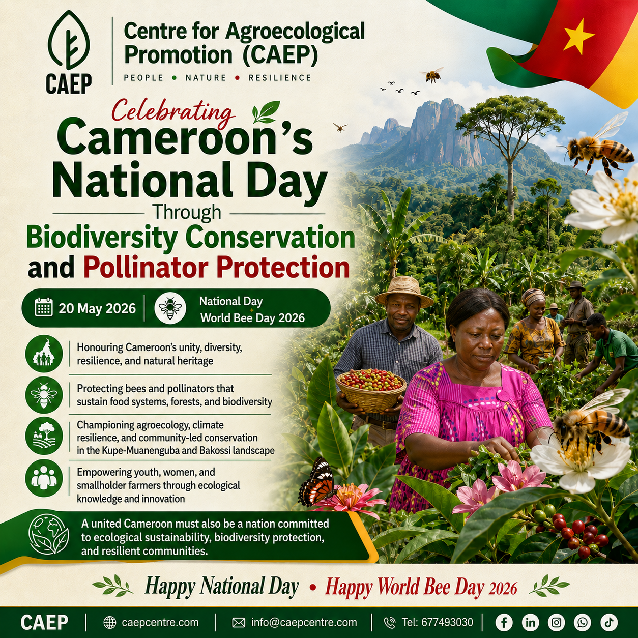 CAEP Celebrates Cameroon's 54th National Day and World Bee Day 2026
